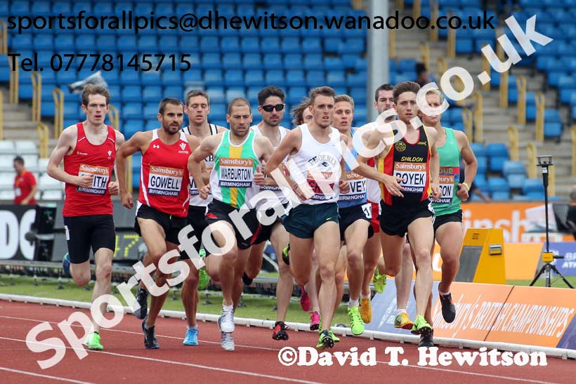 Cameron Boyek (Shildon) 1500 metres, 2014 Sainsbury's British Championships. Photo: David T. Hewitson/Sports for All Pics